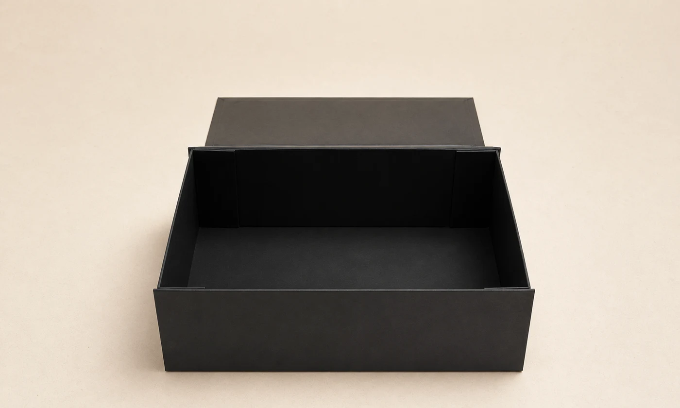 Open charcoal magnetic presentation box